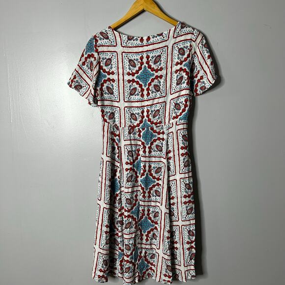 Anthropologie Maeve Praslin Floral Buttondown Dress Women’s 10 Bohemian Pockets - Picture 9 of 11